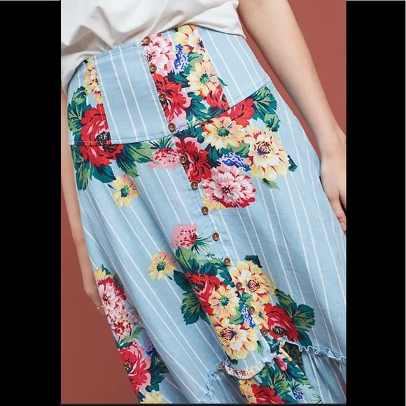 Anthropologie/Maeve Claudette Midi Skirt Size 14 - Picture 3 of 9